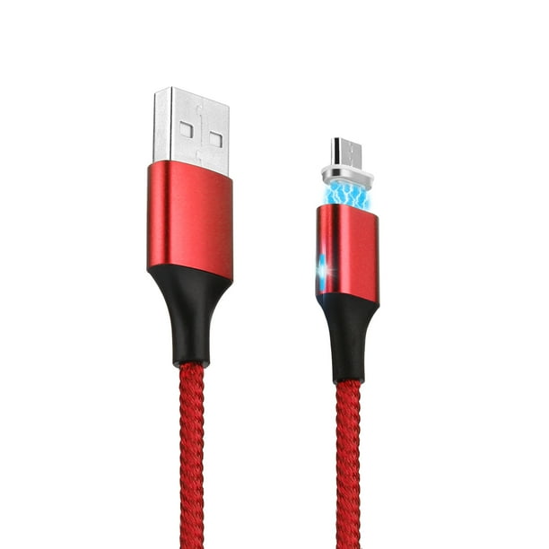Black Nylon Braided with LED Type C for Android USB to Micro USB Fast Charge and Data Transfer 6.6 ft 3 in 1 Magnetic Charging Cable iPhone and iPad Black Nylon Braided with LED Type C for Android USB to Micro USB Fast Charge and Data Transfer 6.6 ft 3 in 1 Magnetic Charging Cable iPhone and iPad